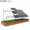 Наземная конструкция для установки солнечных батарей и система стеллажей