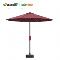 Bluesun 10 футов 360 ° Стол круглый зонтик на солнечных батареях светодиодный патио смещенные солнечные панели зонтики