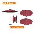 Bluesun 10 футов 360 ° Стол круглый зонтик на солнечных батареях светодиодный патио смещенные солнечные панели зонтики