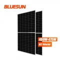 Солнечная батарея Bluesun HJT 470 Вт Двойная стеклянная солнечная панель Солнечная панель 470 Вт 475 Вт Двусторонняя полуэлементная солнечная панель HJT