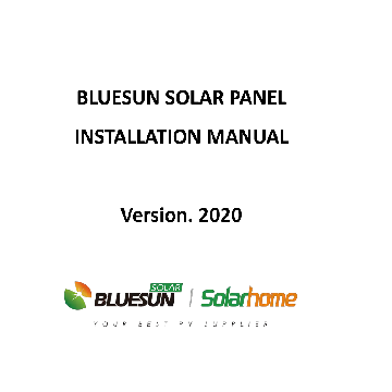 инструкция по установке для Bluesun солнечная фотоэлектрическая модули