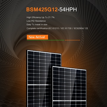 Bluesun представляет 54-элементную солнечную панель мощностью 425 Вт с КПД 21.25%