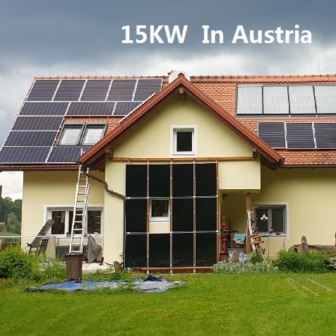 Проекты фотоэлектрических панелей Bluesun мощностью 15 кВт в Австрии