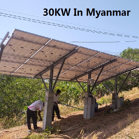 Наземная солнечная система bluesun 30KW в Мьянме