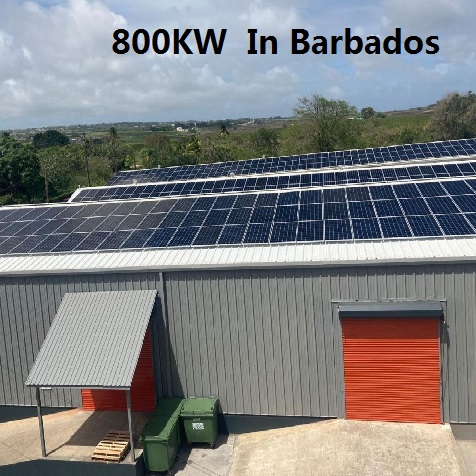 Промышленная солнечная энергетическая система мощностью 800 кВт на Барбадосе