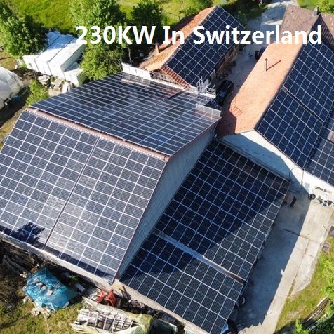 Bluesun 230KW Жилая солнечная система на крыше в Швейцарии